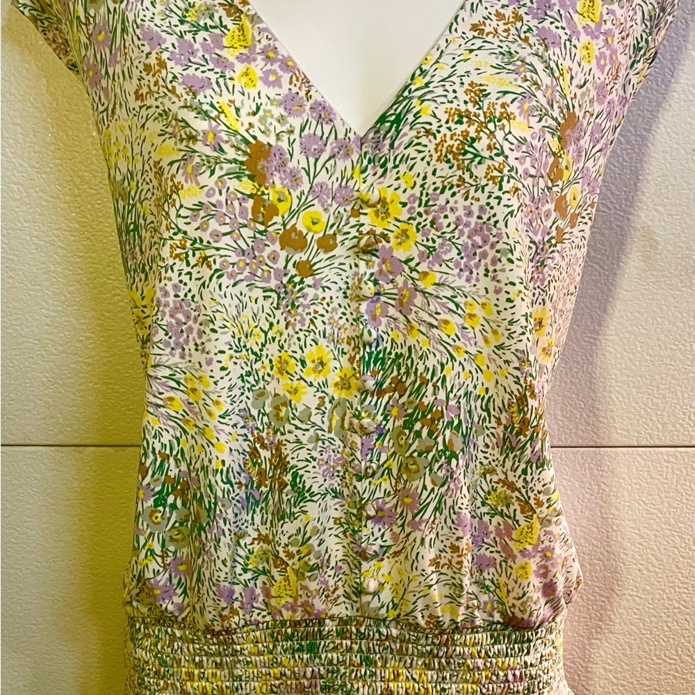 Ann Taylor Factory 
Green & Yellow Floral
Sleeveless